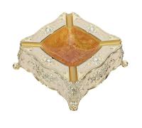 BESPORTBLE Cendrier D’intérieur en Plastique Incassable à Motif de Roses en Relief, Style Rétro Européen, Cendrier Carré 17,5 X 17,5 Cm pour Salon, Terrasse ou Table Basse, Grand Espace