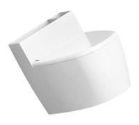 BESPORTBLE Cendrier Mural en Acier Inoxydable Blanc Couvercle Compartiment Eau et Cendres Cendrier sans Fumée Original pour Salle de Bain Toilettes Bureau et Usage Domestique