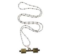 BESPORTBLE chaîne de cou décorative collier haltère bijoux de cou bijoux collier décoratif pendentif collier pour hommes chaîne de cou pour hommes Alliage de zinc