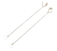 BESPORTBLE Chaîne D'écouteurs sans Fil 2 Pièces Clip de Fixation Anti-perte pour Oreilles Non Percées, Boucles D'oreilles Porte-écouteurs en Métal Solide, Accessoire Femme pour Maintien