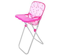 BESPORTBLE Chaise Haute Poupée et Simulateur de Repas Compact, Accessoire Meuble pour Poupon et Figurine, Mini Siège de Jeu Intérieur et Extérieur sans Coussin