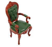 BESPORTBLE Chaise Miniature Verte Classique pour Maison de Poupée Décoration Dornement pour Chambre Mobilier Miniature Lisse et Accessoire de Paysage