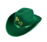 BESPORTBLE Chapeau De Cowboy Du Festival Irlandais Chapeaux Occidentaux Accessoires De Cow-boy Pour La Saint-patrick Vache Filles Tenues Femmes Chapeau De Devin Sombrero Green Tissu Non Tissé