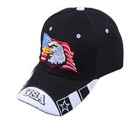 BESPORTBLE Chapeau Décontracté De Style Simple Chapeau De Soleil Drapeau Américain Chapeau pour L'extérieur Bonnet De Soleil Extérieur Casquette De Baseball Brodée d'aigle Navy