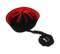 BESPORTBLE Chapeau D'empereur Chinois Coiffe Hanfu Tresse et Queue de Cheval, Taille 58cm, Brocart, Résistant la Déformation, Respirant, pour Adultes, Spectacles Culturels et Scène