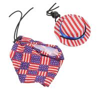 BESPORTBLE Chapeau Et Cape pour Hamster Petit Animal De Compagnie Chapeau Américain Accessoire Photo pour Hamster Fournitures pour Animaux De Compagnie
