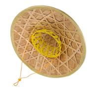 BESPORTBLE Chapeau Tressé Traditionnel Chinois Fait Main Protection Pluie et Soleil Chapeau Paille pour Femmes et Hommes Ombrage Extérieur