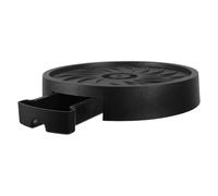 BESPORTBLE Chariot à Pots de Fleurs Noir en Abs Rond 10 Pouces avec Plateau de Drainage Amovible et Conception à Faible Entretien pour Jardin Extérieur Facile à Déplacer