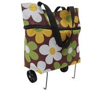 BESPORTBLE Chariot de Courses Pliable 30l en Tissu Oxford Robuste, Léger et Grand à Provisions roulettes Pratiques, Poignée Ergonomique, pour Shopping, Voyages et Usage Quotidien
