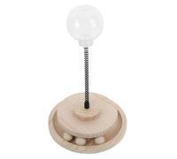 BESPORTBLE Chat à Ventouse en Bois avec Balle Distributrice de Nourriture pour Stimulation Intellectuelle et Entraînement Quotidien en Intérieur