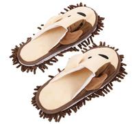 BESPORTBLE Chaussons Vadrouille Chenille Lavables Réutilisables pour Nettoyage de Sol Pantoufles Absorbantes Coton et Confortables pour Usage Intérieur