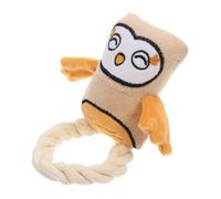 BESPORTBLE Chouette en Peluche pour Chien froissé Jouets à mâcher pour Chien Qui couine Jouets pour Chiens Qui couinent Jouets de Chasse pour Chiens grinçant Hibou Flanelle Orange