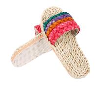 BESPORTBLE Claquettes Tissées Légères pour Intérieur Sandales été Unisexes Antidérapantes avec Massage Plantaire Confortables pour Maison et Plage