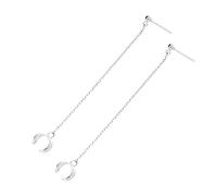 BESPORTBLE Clip Ear Cuff With Dangle Chain Pure Round Bead Ear Lightweight Fashion Jewelry For Women And Teens Suitable For Birthday And Wedding Accessory