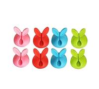 BESPORTBLE Clips de Cordon Auto-adhésifs Adhérence Forte Forme Oreilles de Lapin pour Gestion des Câbles en Tpr, 8 Pièces Organiseur de Câbles Bureau Couleur Aléatoire sur Surfaces Lisses