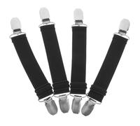 BESPORTBLE Clips De Fixation pour Sangles De Bottes Coupe-Vent: 4 Clips De Fixation pour Bottes Clip Élastique Réglable pour Pantalon Tendeur De Taille Clip De Serrage Noir