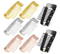 BESPORTBLE Clips d'extension 8 pièces Kit d'épingles pour la fabrication de perruques pinces à perruque métal petites pinces à cheveux pour cheveux naturels à clips et perruques