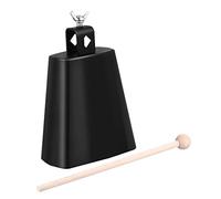 BESPORTBLE Cloche de Vache Métal Résistante avec Baguette Bois Instrument de Percussion Robuste et Sonore pour Musique et Éducation Garçon Fille