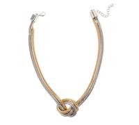 BESPORTBLE Collier Avec Pendentif En Chaîne À Maillons Métalliques Ras Du Cou Pliable De Style Vintage Avec Pendentif Nœud - Idéal Pour Les Fêtes Les Banquets Et La Mode Au Quotidien