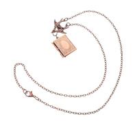 BESPORTBLE Collier Boîte Photo Hirondelle Accessoire Bois Avaler Long Pendentif Mémorial Médaillon Femme Ancien Cou Bijoux Décoratif Truc Punk Hommes Halloween Fille Branché Alliage Brown