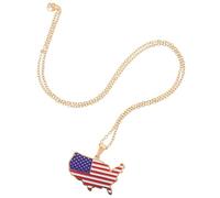 BESPORTBLE Collier Carte Des États-Unis Collier Ancre Collier Carte Africaine Pendentif Présidentiel Collier Pliable Pendentif Drapeau Américain Colliers Africains Pour Femmes
