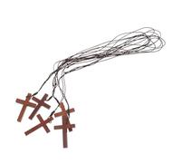 BESPORTBLE Collier Croix en Bois Naturel Unisexe, Pendentif Crucifix Sculpté la Main, Lot de 5 Pièces, Bijoux Religieux pour Prière et Foi Chrétienne, Accessoires Spirituels pour Hommes