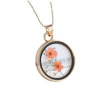 BESPORTBLE Collier De Fleurs Séchées Colliers Collier Bijoux Femme Collier De Fleurs Femme Collier Créatif Collier Femme Chaîne De Clavicule Orange