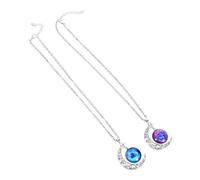 BESPORTBLE Collier En De Lune En Alliage Spécial Pendentif Lune Élégant Accessoire Pour Toutes Occasions Bijoux Interstellaires Créatifs 2 Pièces
