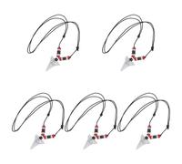 BESPORTBLE Collier Ethnique Ras-du-Cou Ajustable en Perles Bois Pendentif Fausse Dent de Requin Style Tribal Bohème Vintage Lot de 5 Pièces pour Plage Festivals et Tenue Surfeur