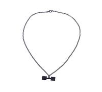 BESPORTBLE Collier Fitness Femme Pendentif Haltère et Barre Noir Série Mouvement Sportif Couple Design Unique