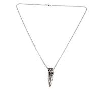 BESPORTBLE Collier Homme Hip Hop Acier Durable avec Pendentif Crâne Style Punk Cool de Cou Original et pour Accessoire Mode Masculine