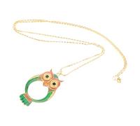 BESPORTBLE Collier Loupe Pendentif Hibou Métal 10X Vintage pour Femmes Accessoire Lecture Petits Caractères Bijou Décoratif Léger et Multifonction pour Tenue Casual et Élégante