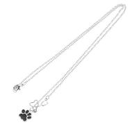 BESPORTBLE Collier pendentif à imprimé à griffe collier de patte collier à imprimé de patte collier à de patte de chien chaîne pendentif pour femme Alliage de zinc