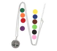 BESPORTBLE Collier Pendentif Acier Inoxydable avec Diffuseur Dhuiles Essentielles Pendentif Ajustable pour Homme et Femme avec Coussinets de Recharge