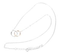 BESPORTBLE Collier Pendentif Cercle Entrelacé en Métal Inoxydable Chaîne Réglable 45 CM Bijou Esthétique pour Femmes Présent Fête des Mères et Anniversaire Collier Mère Élégant