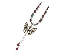 BESPORTBLE Collier Pendentif en Céramique et Alliage, Longs Colliers Ethniques pour Femmes, Chaîne Longue Vintage, Bijoux Fantaisie pour Présent Femme et Tenue Bohème