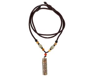 BESPORTBLE Collier Pendentif en Cuivre Ouvrable, Boîte Cachée, Unisexe | Cordon Tressé, Protection Symbolique, pour Petits Mots et Souvenirs, Usage Quotidien ou Soirée