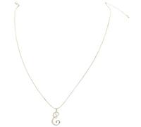 BESPORTBLE collier pendentif en zircone délicat lettre nom van initial bijoux collier décoratif pour femme chaîne avec pendentif colliers de barre pour les femmes cuivre