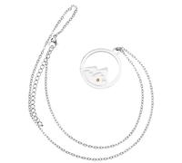 BESPORTBLE Collier Pendentif Graine de Moutarde Montagne en Acier Inoxydable, Bijou Femme Léger Sûr pour Usage Quotidien, Accessoire Chic pour Anniversaire et Présent Élégant