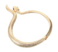 BESPORTBLE Collier Plastron Serpent Doré Vintage Métal Doré Rigide Femmes Soirée Halloween Accessoires Mode Ras du Cou Taille Unique