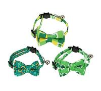 BESPORTBLE Collier pour Chat Cat Collar Mate Pet Festival 3 Pièces Réglable Nœud Clochette. Collier pour Chaton Saint-Patrick Accessoires pour Animaux