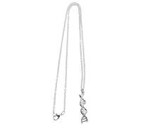 BESPORTBLE Collier Scientifique en Métal à Double Hélice Adn 3d, Lot de 2 Pendentifs Symboles Chimiques, Grand Format, Bijou Unisexe pour Passionnés de Biologie et Chimie, Accessoire Mode