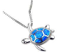 BESPORTBLE Collier Tortue de Mer Alliage Pendentif Bleu Créatif et Mode Accessoire de Bijoux Femme Élégant pour Occasions Symbole de Longévité et Santé