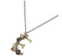 BESPORTBLE Collier Vintage pour Femme Lettre E en Alliage Antique Bronze Chaîne de Pull Longue Décorative Bijou Simple Rétro pour Tenue Quotidienne et Présent