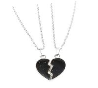 BESPORTBLE Colliers à Changement de Couleur pour Couple Pendentifs Cœur Angéliques Détection de Température Saint-Valentin Bijoux 1 Paire
