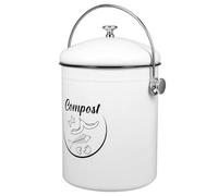 BESPORTBLE Composteur Cuisine en Fer Recyclable 5 L avec Couvercle Anti-Odeurs Poubelle de Recyclage pour Déchets Alimentaires Petite Poubelle pour Usage Domestique et Compostage