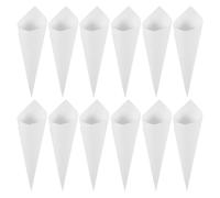 BESPORTBLE Cônes en Papier Kraft Blanc Porte-confettis Élégants de Cône 60 pour Confettis de Mariage et Stockage Ample pour Décoration de Fête