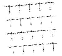 BESPORTBLE Connecteur de Pêche Émerillon de Pêche Connecteur d'Hameçon Pivotant à 3 Voies Lot de 20 Accessoires pour Bateau Compatible Hameçons Cuivre Taille Compacte Usage Amateur et Professionnel