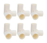 BESPORTBLE Connecteurs d'angle 3 Voies en Plastique Blanc pour Système de Clôture de Jeu Bébé, Installation Facile et Montage Flexible, Lot de 6 Pièces pour Parc Intérieur