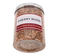 BESPORTBLE Copeaux de Bois de Cerisier Fumés pour Barbecue et Cocktails 125 G Taille Moyenne Saveur Authentique Barbecue en Extérieur Copeaux Naturels pour Fumage Viande et Mixologie